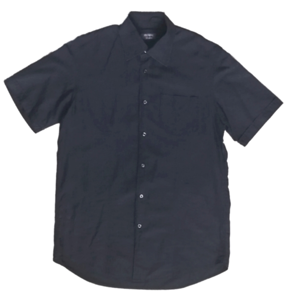Antony of London Black Men's short sleeves Shirt 100% Cotton Size L